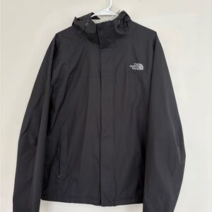 The North Face Men's Black Hooded Rain Jacket